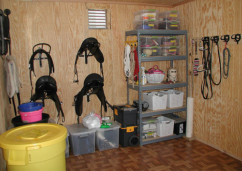 For a tack/feed room here are some things you have to consider storing 